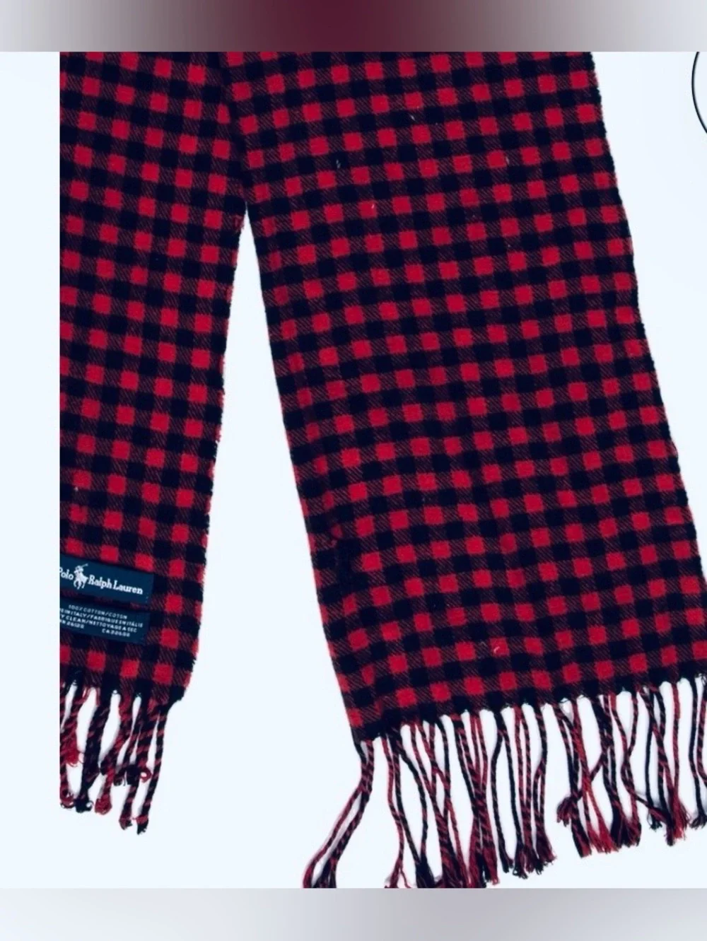 High-End Tier Polo Ralph Lauren scarf made in Italy & 💯 % COTTON. Excellent
